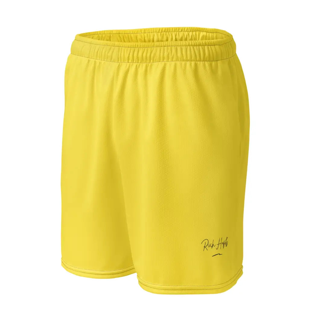 Yellow Unisex mesh shorts