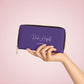 Purple Zipper Wallet