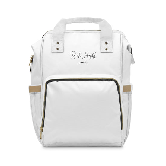 White Multifunctional Diaper Backpack