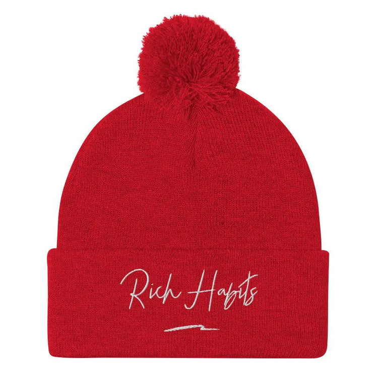 Pom-Pom Beanie - Red