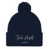 Pom-Pom Beanie - Navy