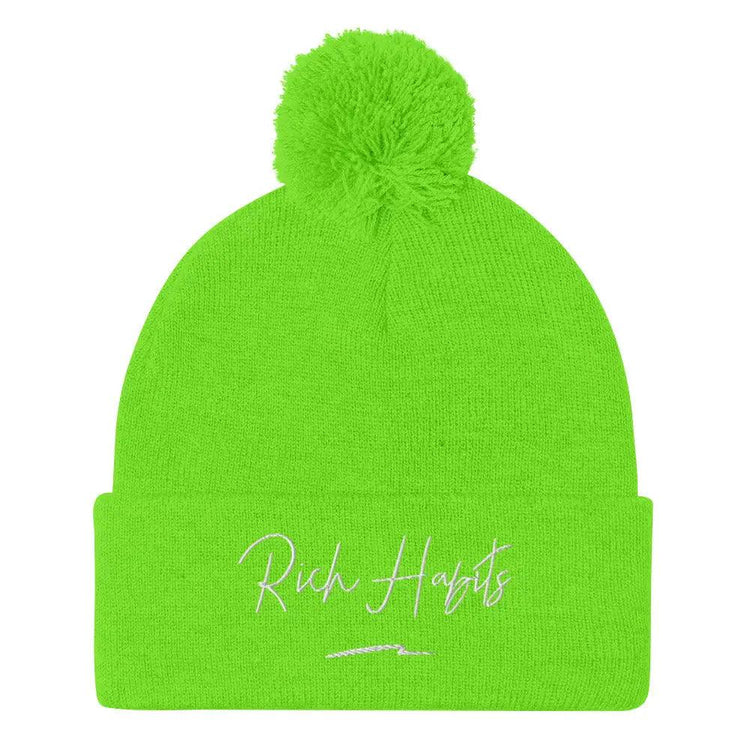 Pom-Pom Beanie - Neon Green