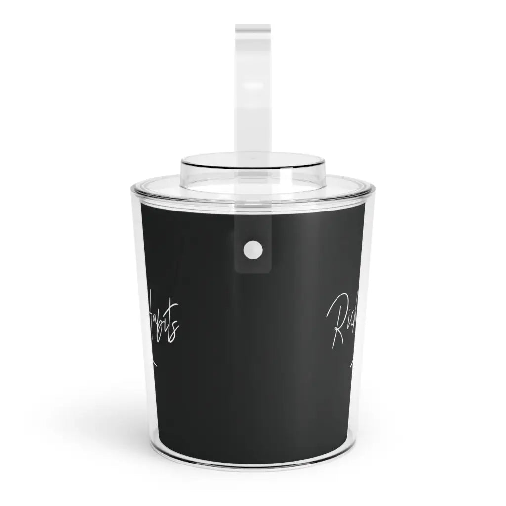 Black Ice Bucket with Tongs - One Size / Clear - Accessories