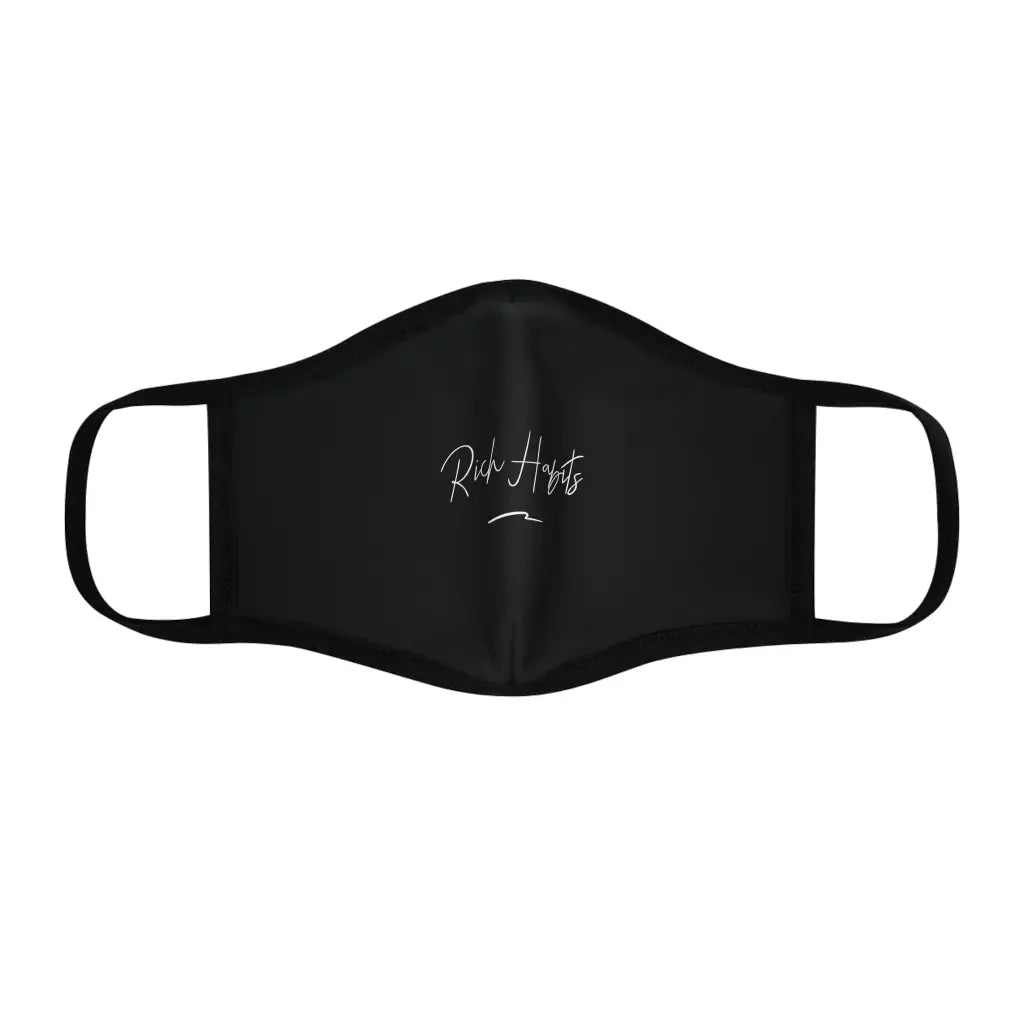 Black Fitted Polyester Face Mask - One size - Accessories