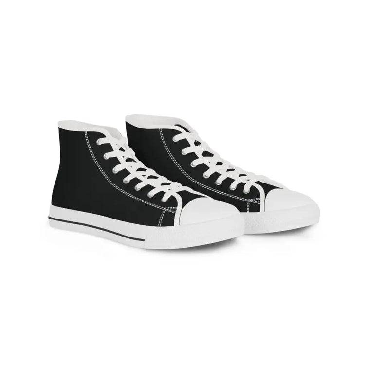 Black Men’s High Top Sneakers - US 5 / White sole - Shoes