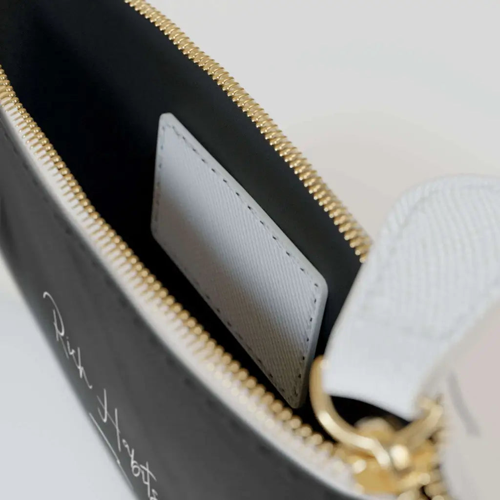 Black Mini Clutch Bag - 6.3” x 4” / White - Bags