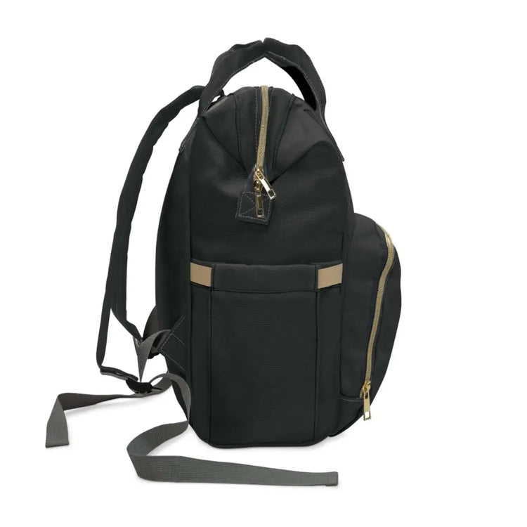 Black Multifunctional Diaper Backpack - 15.0 × 10.8 6.7’’ -