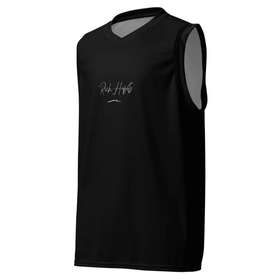 Black unisex basketball jersey - 2XS