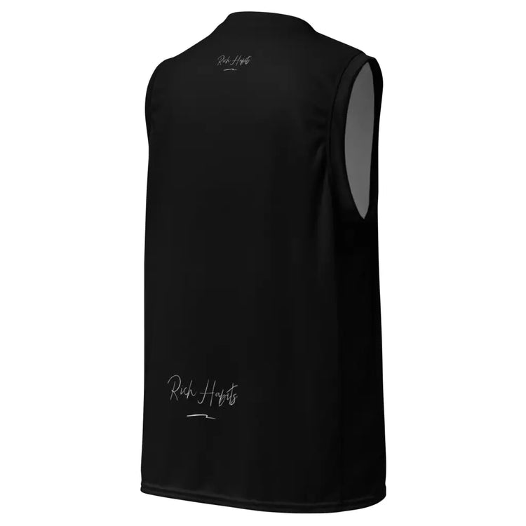 Black unisex basketball jersey