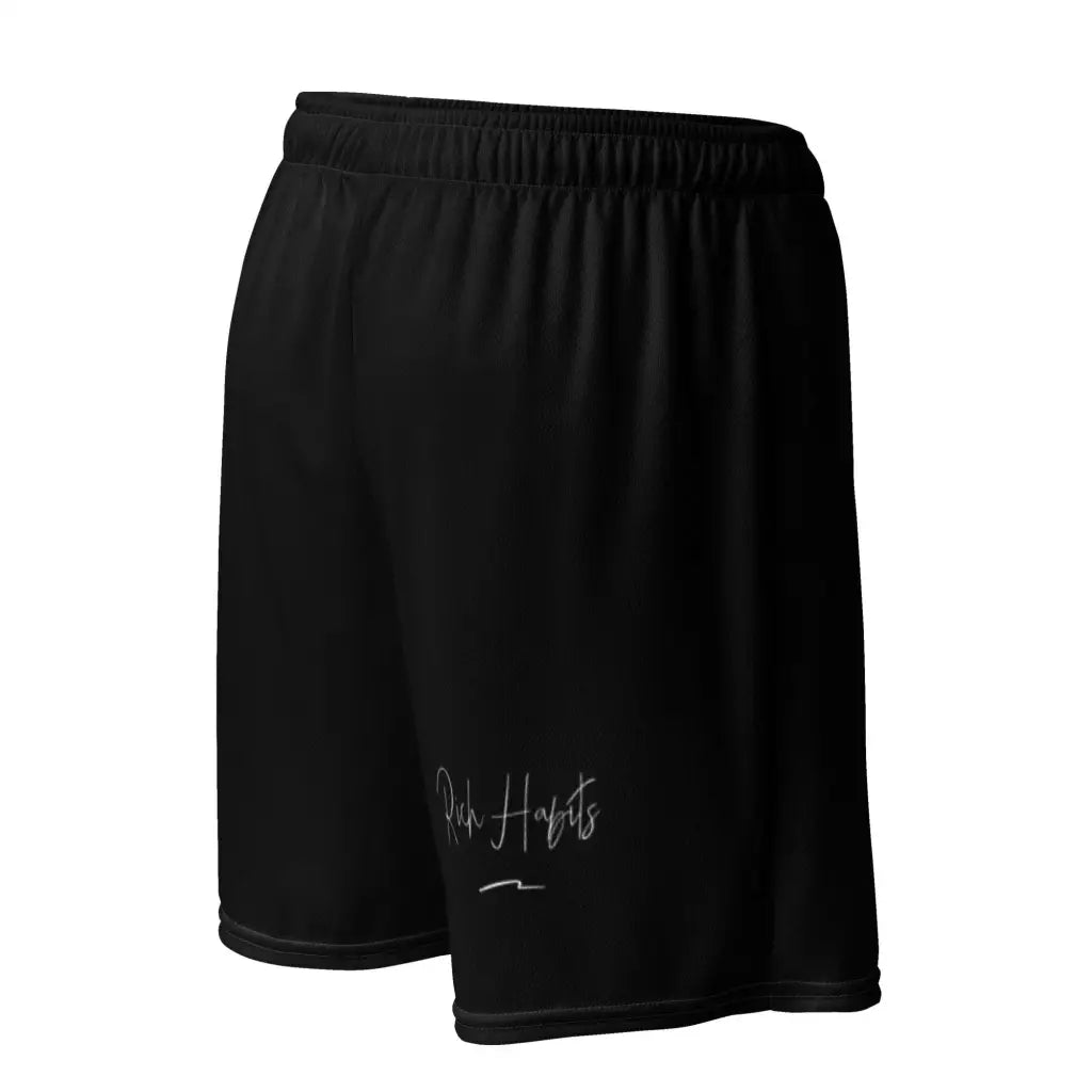 Black Unisex mesh shorts