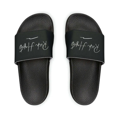 Black Youth PU Slide Sandals - Kid’s 13 - Shoes