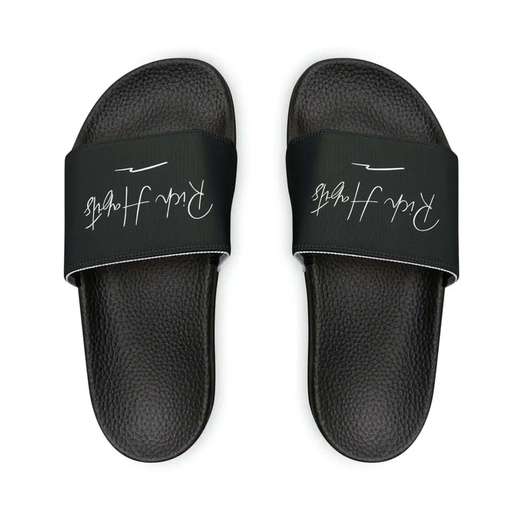 Black Youth PU Slide Sandals - Kid’s 13 - Shoes