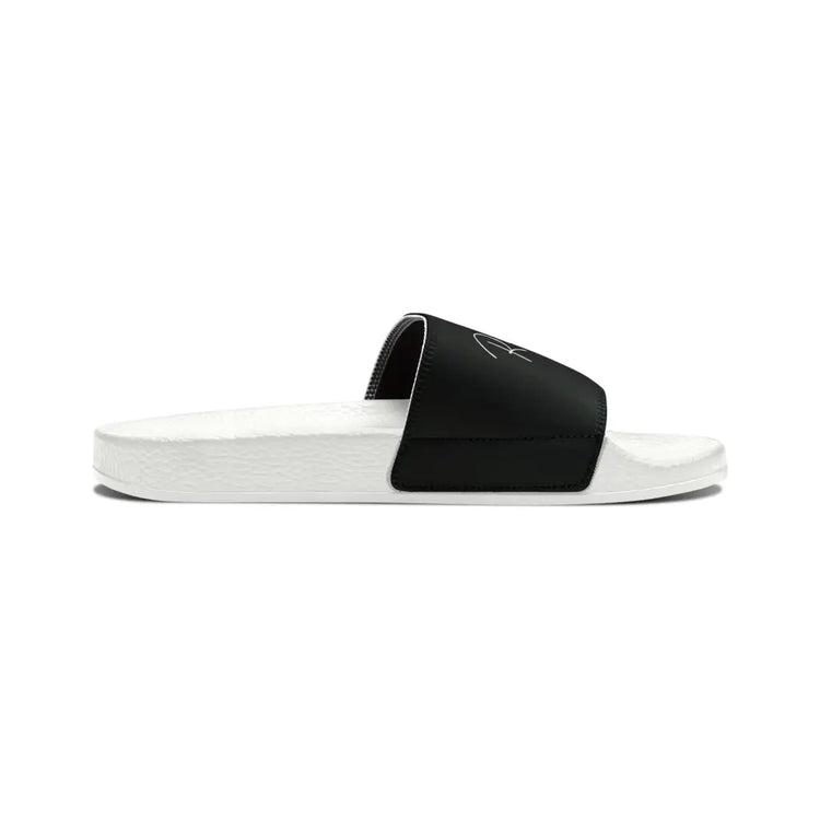 Black Youth PU Slide Sandals - Shoes