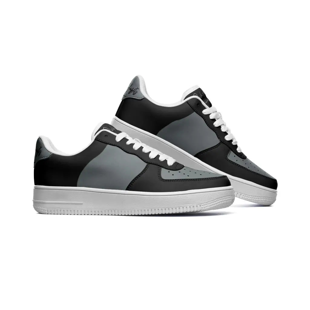 RH1 Black/Grey Low Top Leather Sneakers - Shoes