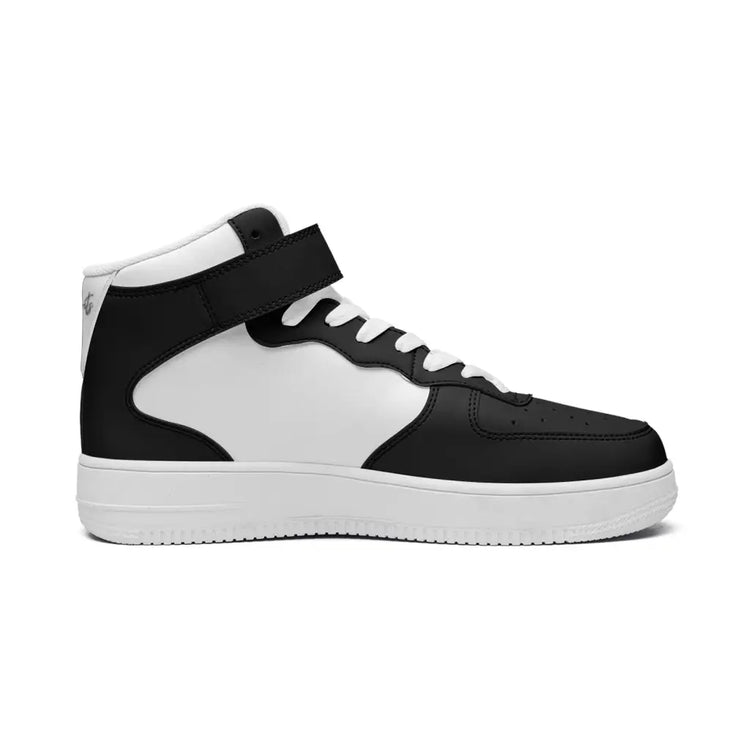 RH1 Black/White High Top Leather Sneakers - Shoes