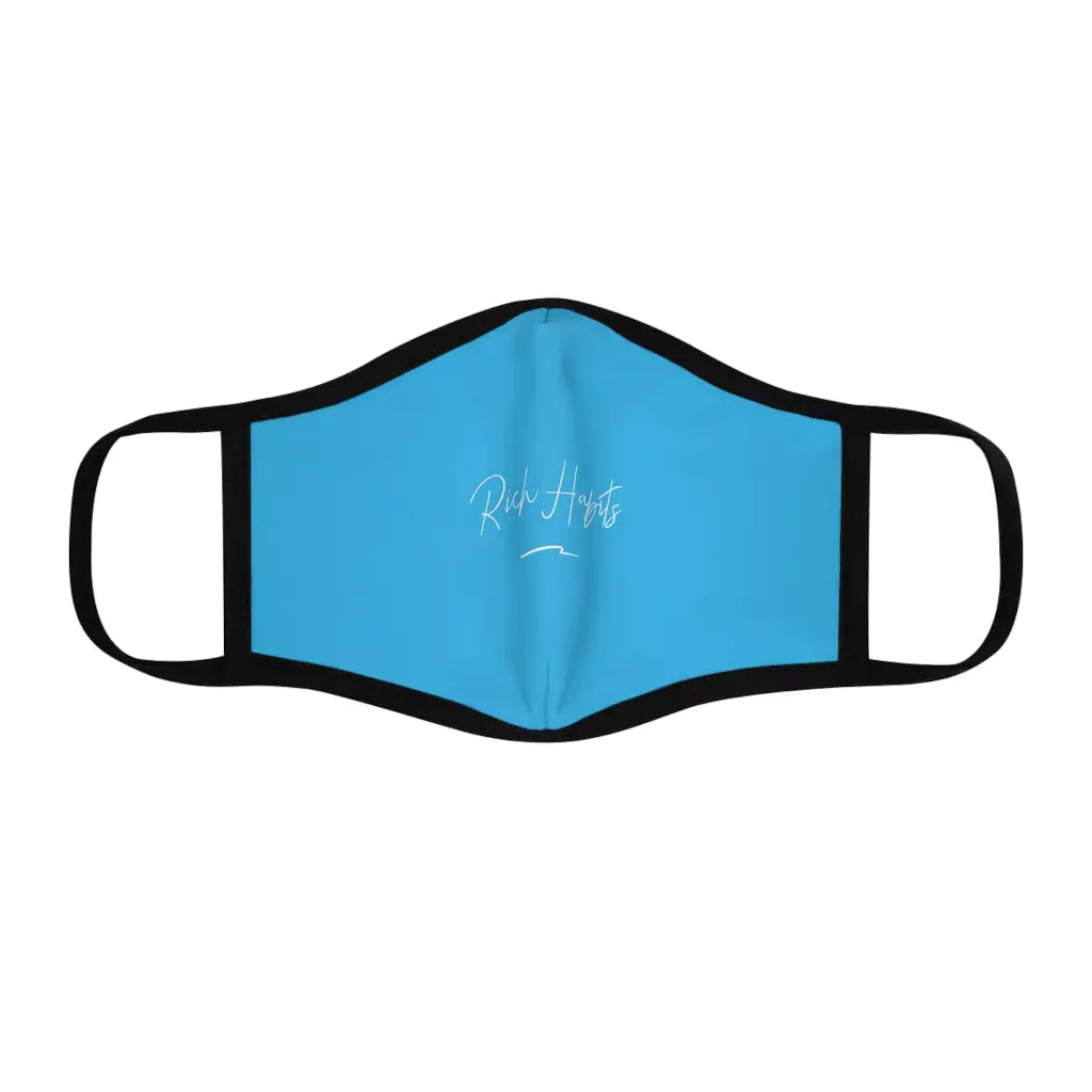 Sky Blue Fitted Polyester Face Mask - One size - Accessories