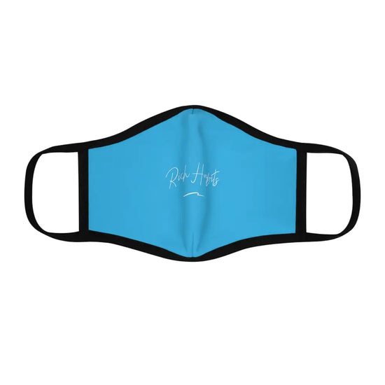 Sky Blue Fitted Polyester Face Mask - One size - Accessories