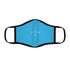 Sky Blue Fitted Polyester Face Mask - One size - Accessories