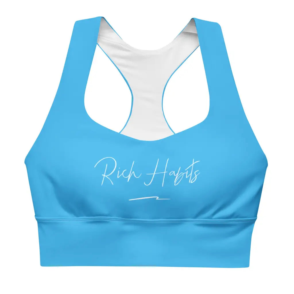 Sky Blue Longline sports bra - XS