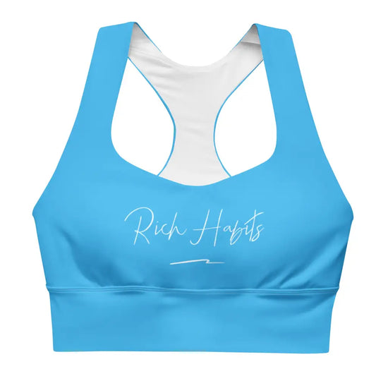 Sky Blue Longline sports bra - XS