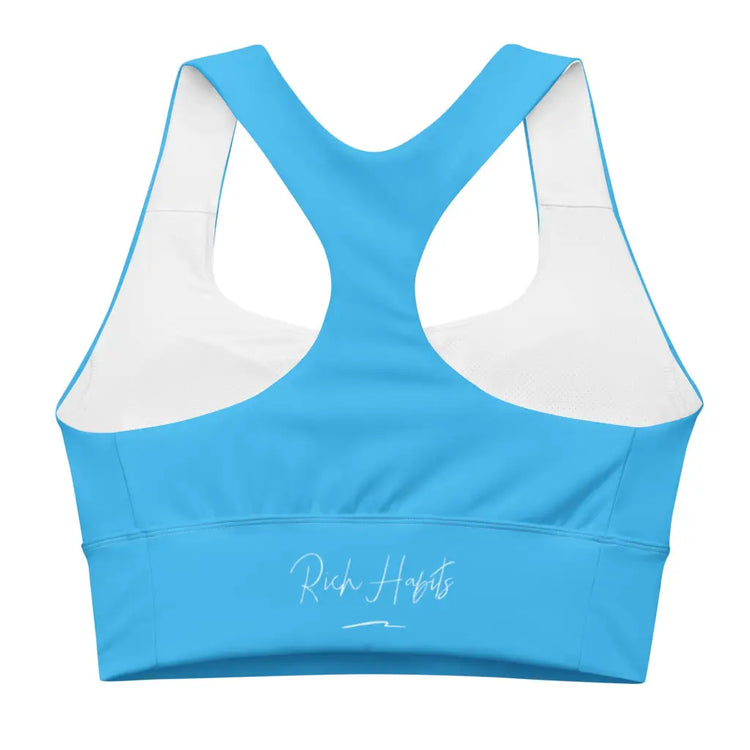 Sky Blue Longline sports bra