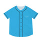 Sky Blue Men’s Baseball Jersey - XL / Black - All Over