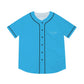 Sky Blue Men’s Baseball Jersey - M / Black - All Over Prints