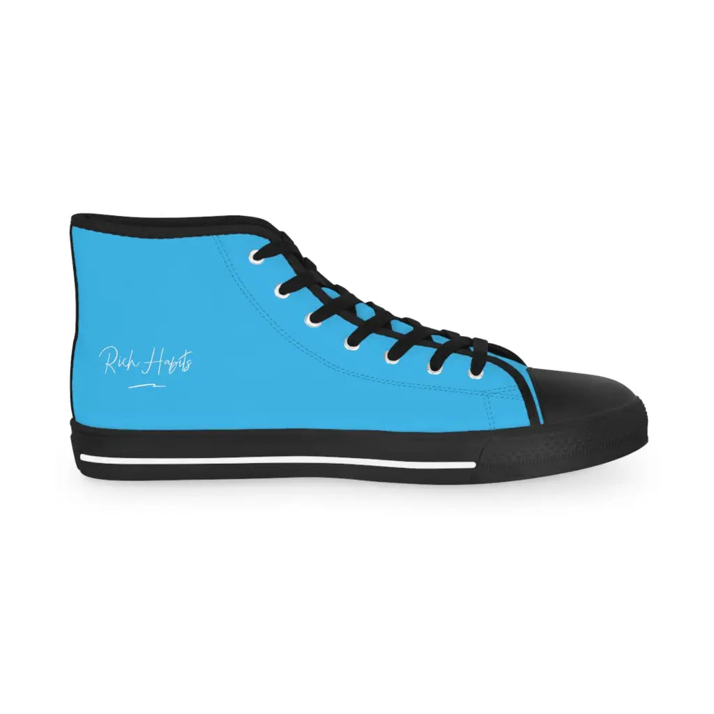 Sky Blue Men’s High Top Sneakers - Shoes