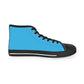 Sky Blue Men’s High Top Sneakers - Shoes