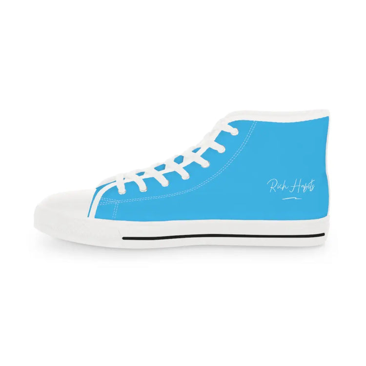 Sky Blue Men’s High Top Sneakers - Shoes