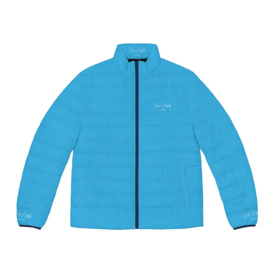 Sky Blue Unisex Puffer Jacket - S / Dark blue zipper - All