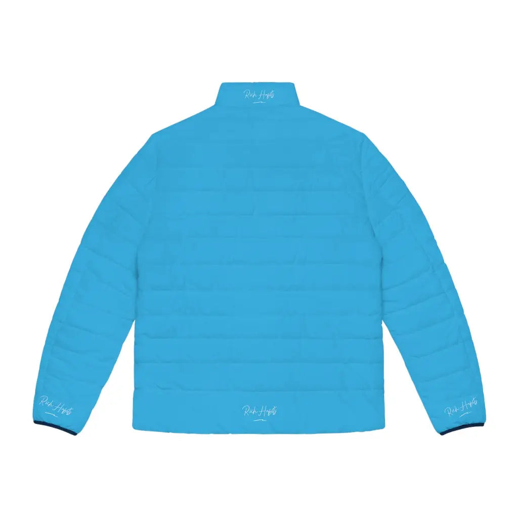 Sky Blue Unisex Puffer Jacket - All Over Prints