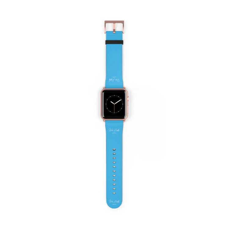 Sky Blue Watch Band - 42 - 45 mm / Rose Gold Matte -