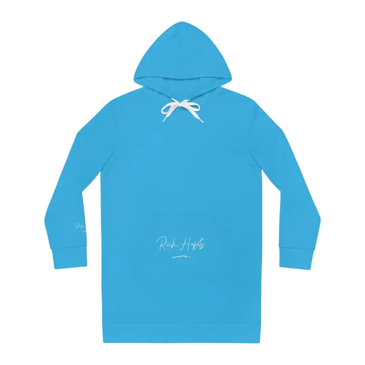 Sky Blue Women’s Hoodie Dress - S / Seam thread color