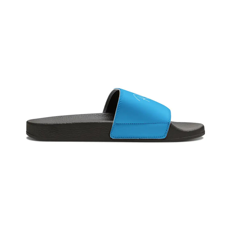 Sky Blue Youth PU Slide Sandals - Shoes