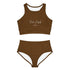 Brown Bikini Set - XS - All Over Prints