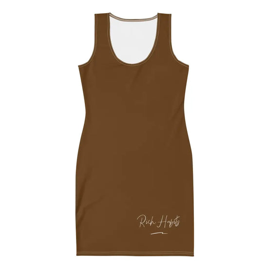 Brown Fitted Dress - XS