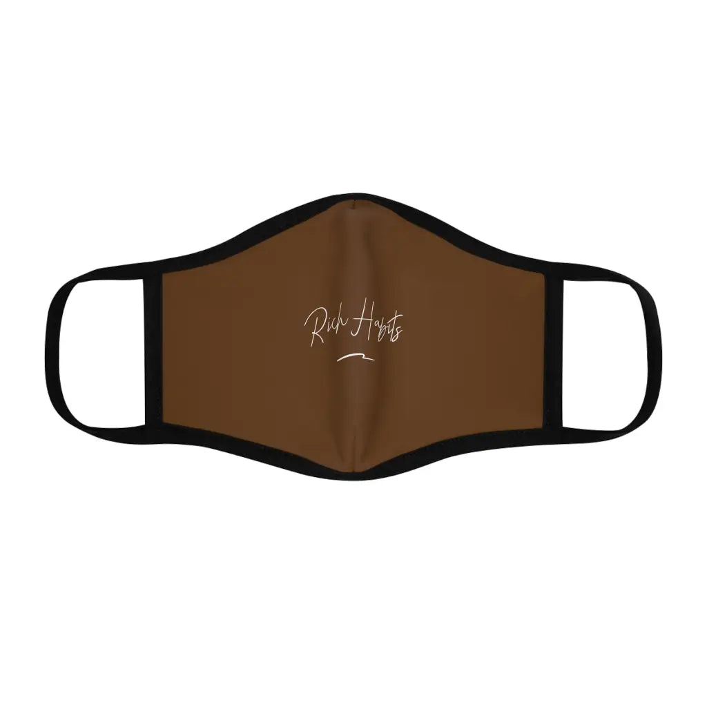 Brown Fitted Polyester Face Mask - One size - Accessories