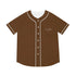 Brown Men’s Baseball Jersey - XS / Black - All Over Prints