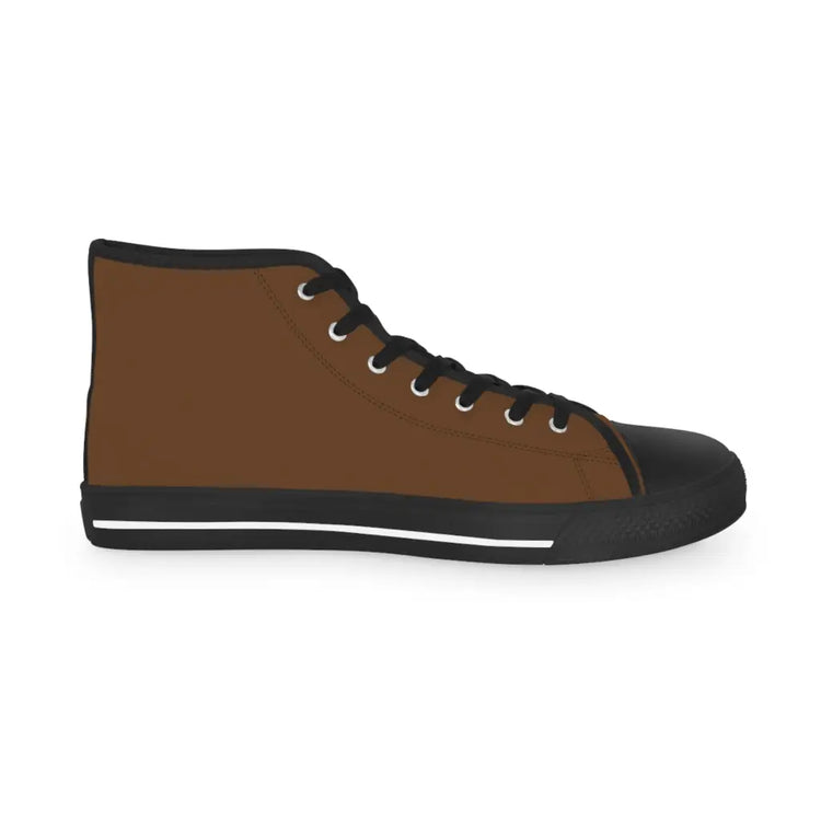 Brown Men’s High Top Sneakers - US 5 / Black sole - Shoes