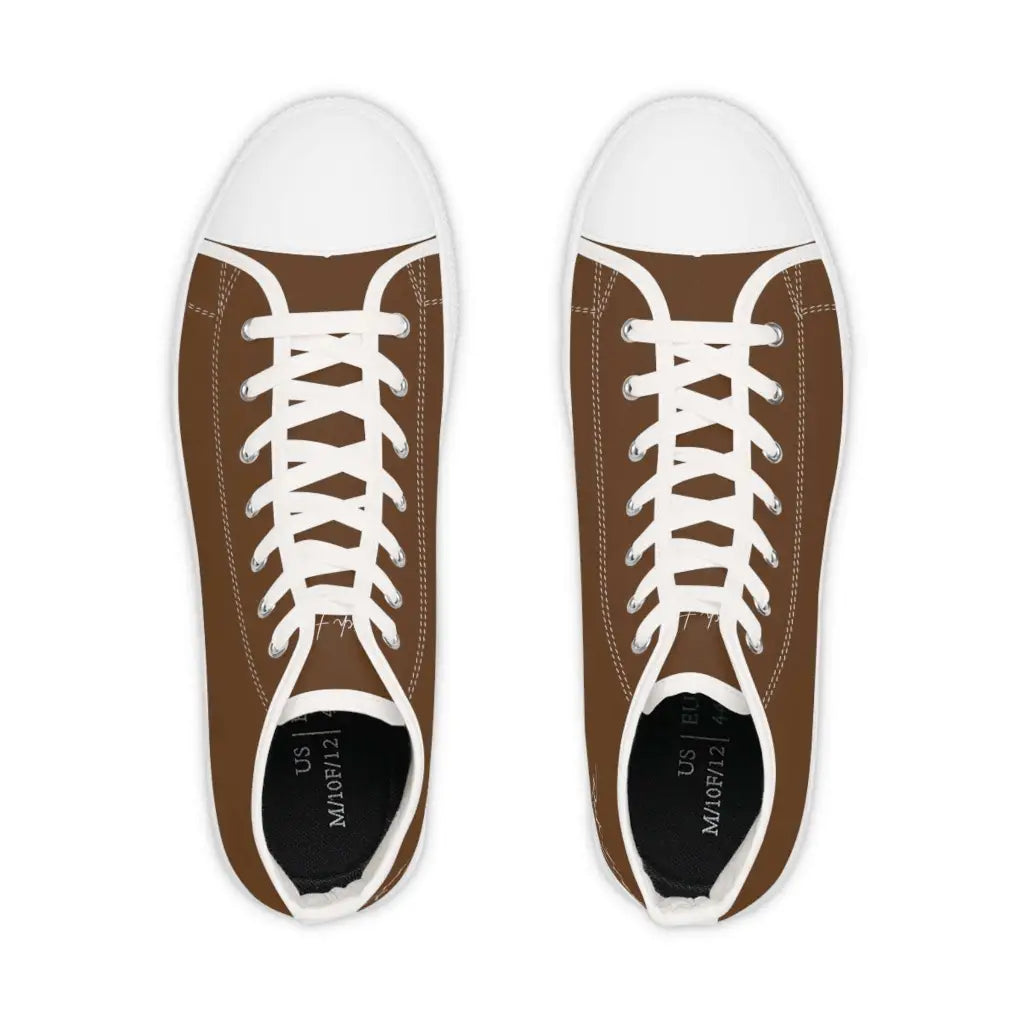 Brown Men’s High Top Sneakers - Shoes