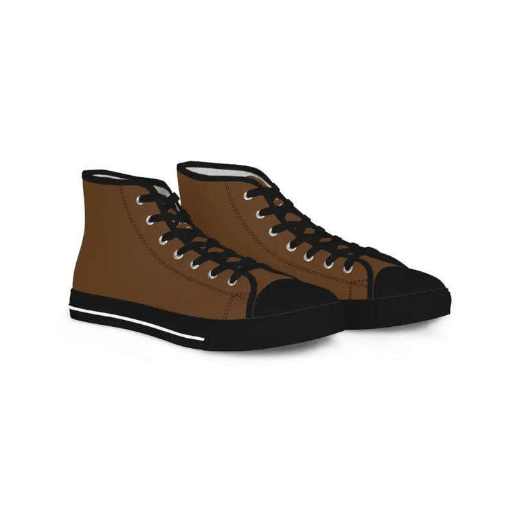 Brown Men’s High Top Sneakers - Shoes