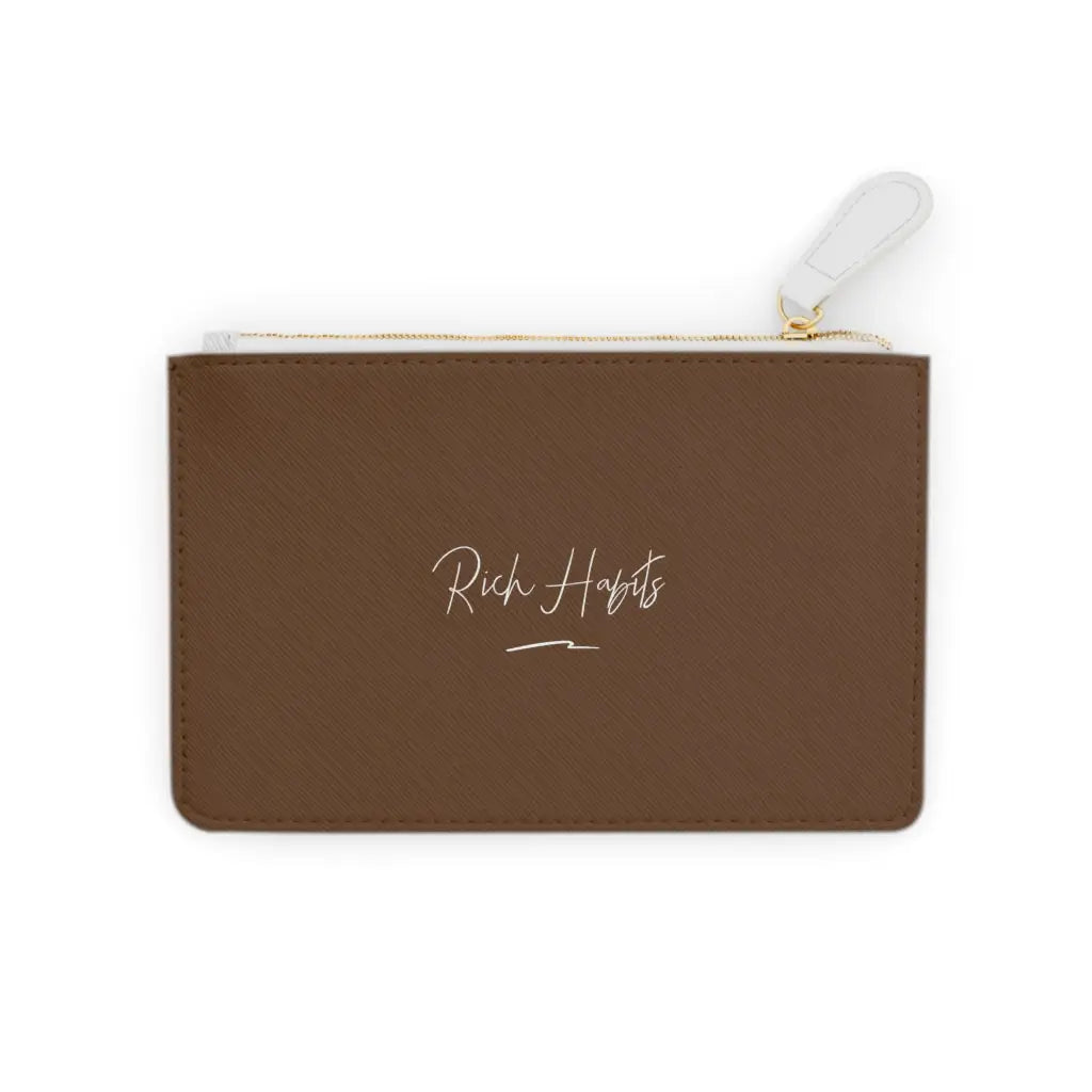 Brown Mini Clutch Bag - 6.3” x 4” / White - Bags