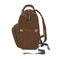 Brown Multifunctional Diaper Backpack - 15.0 × 10.8 6.7’’ -