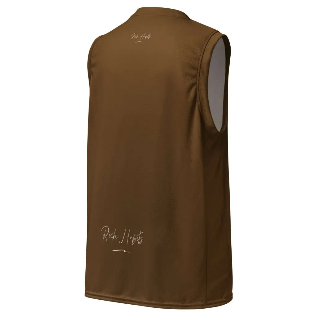 Brown unisex basketball jersey