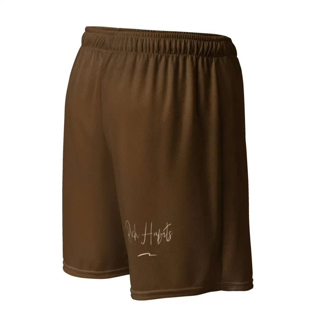 Brown Unisex mesh shorts