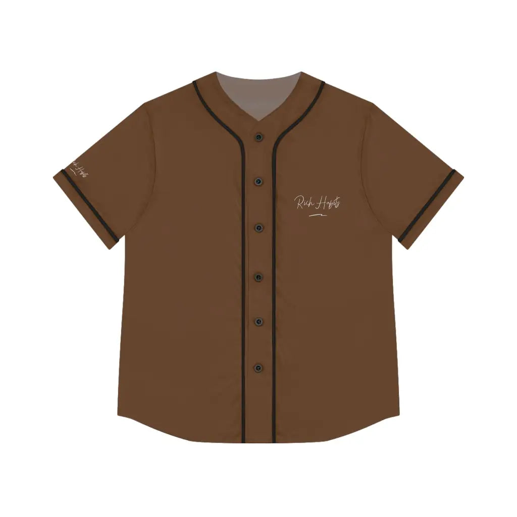 Brown Women’s Baseball Jersey - S / Black - All Over Prints