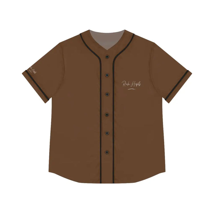 Brown Women’s Baseball Jersey - S / Black - All Over Prints