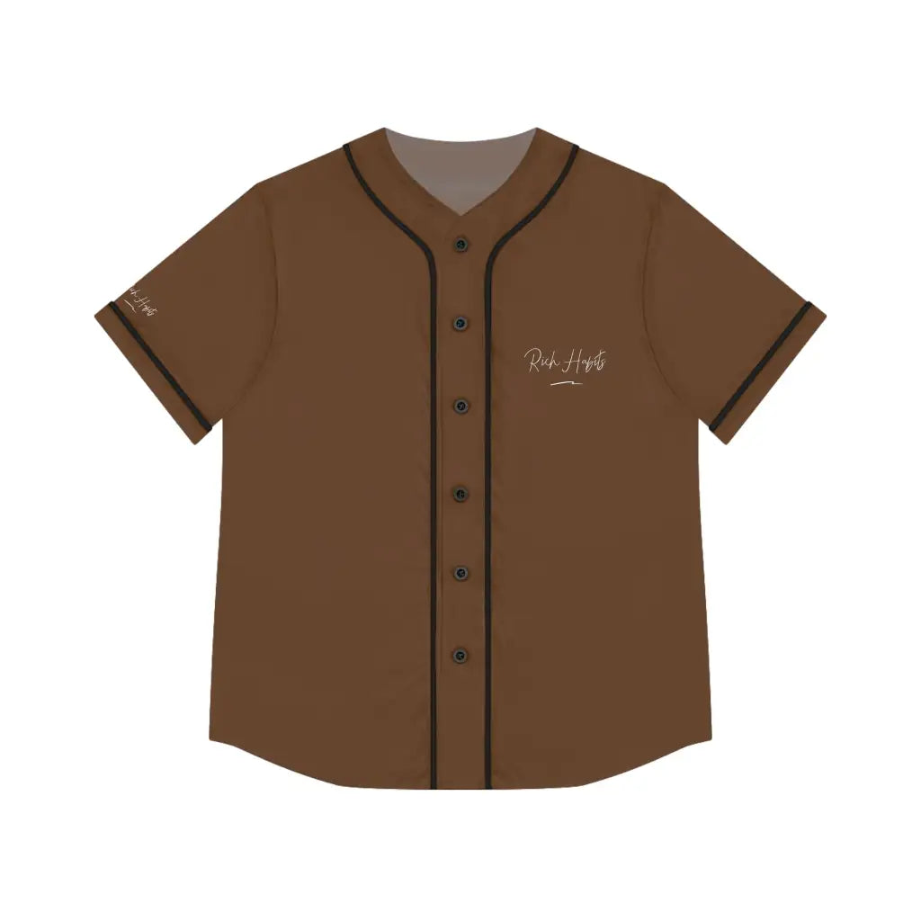 Brown Women’s Baseball Jersey - XL / Black - All Over Prints