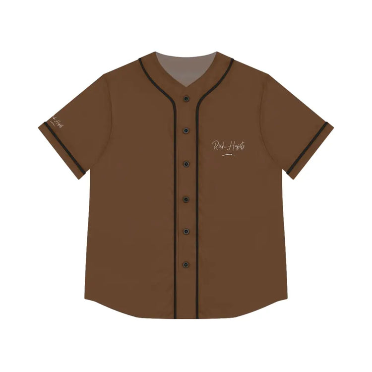 Brown Women’s Baseball Jersey - XL / Black - All Over Prints